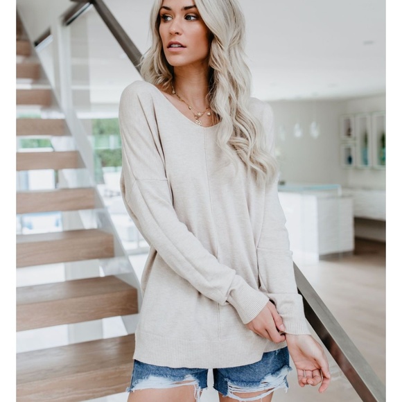 PADME Slouchy Off Shoulder Pullover - Picture 5 of 8